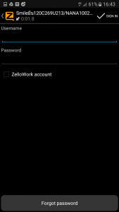 ลืมชื่อและรหัส zello3